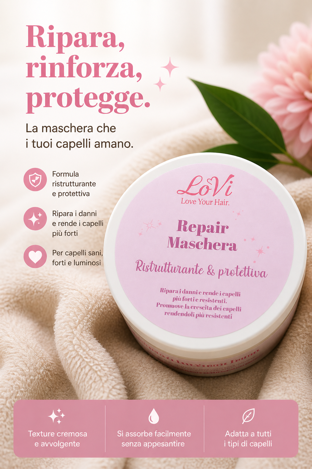 Maschera capelli  ristutturante E STIMOLATRICE CRESCITA